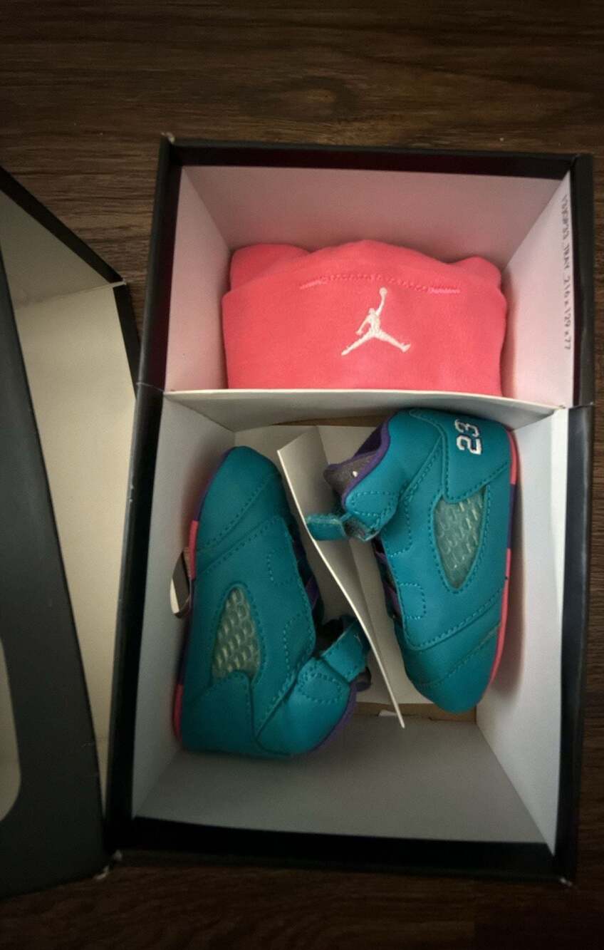 Jordan 5 Retro Gift Pack "Tropical Teal" Infant size 3c